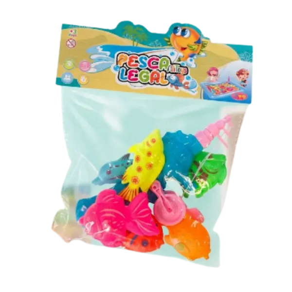 🎣🐟 Brinquedo Pega Peixe Infantil Articulado – Kit Pesca Legal com Vara e Acessórios