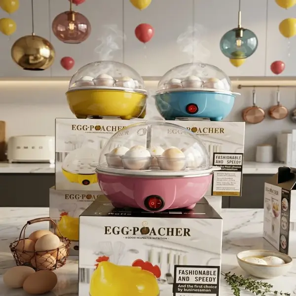 ⚡ Cozedor de Ovos Elétrico Egg Poacher - Vaporizador Rápido 🍳