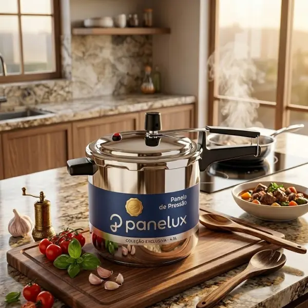 🍲 Panela de Pressão Panelux - 4,5 Litros (Cozimento Rápido) ⚡